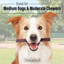 ValueBull Collagen Sticks For Dogs, Bully Sticks & Rawhide Alternative, Medium 6 Inch, 100 Count BULK PACK - ValuePetSupplies