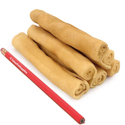 ValueBull USA Retriever Rolls, Premium Thick Cut Rawhide, Medium 5 - 6 Inch, Smoked, 200 Count Bulk Pack - ValuePetSupplies