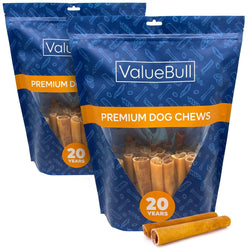 ValueBull Buffalo Collagen Sticks for Dogs, 6 Inch Super Jumbo Chews, Natural Long - Lasting Dog Treats, 25 Count - ValuePetSupplies
