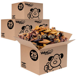 ValueBull Collagen Braids, Thick 5 - 6 Inch, 100 Count BULK PACK - ValuePetSupplies