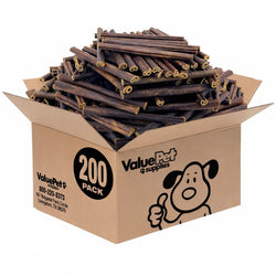 ValueBull Buffalo Collagen Sticks for Dogs, 6 Inch Thick Chews, Natural Long-Lasting Dog Treats, 200 Count Bulk Pack - Thick - 200 Sticks