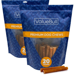 ValueBull Buffalo Collagen Sticks for Dogs, 6 Inch Thick Chews, Natural Long - Lasting Dog Treats, 50 Count - ValuePetSupplies