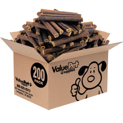 ValueBull Collagen Sticks For Dogs, Bully Sticks & Rawhide Alternative, Thick 6 Inch, 200 Count BULK PACK - ValuePetSupplies