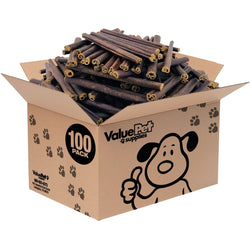 ValueBull Collagen Sticks for Small Dogs, 6 Inch Thin Chews, Natural Dog Treats, 100 Count Bulk Pack - ValuePetSupplies