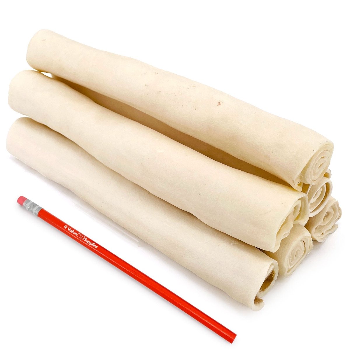 ValueBull USA Retriever Rolls, Premium Rawhide, Thick 10 Inch, 10 Count - Natural - 10 Rolls