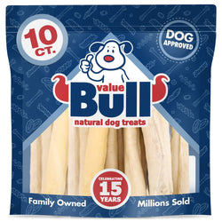 ValueBull USA Retriever Rolls, Premium Rawhide, Thick 10 Inch, 10 Count - ValuePetSupplies