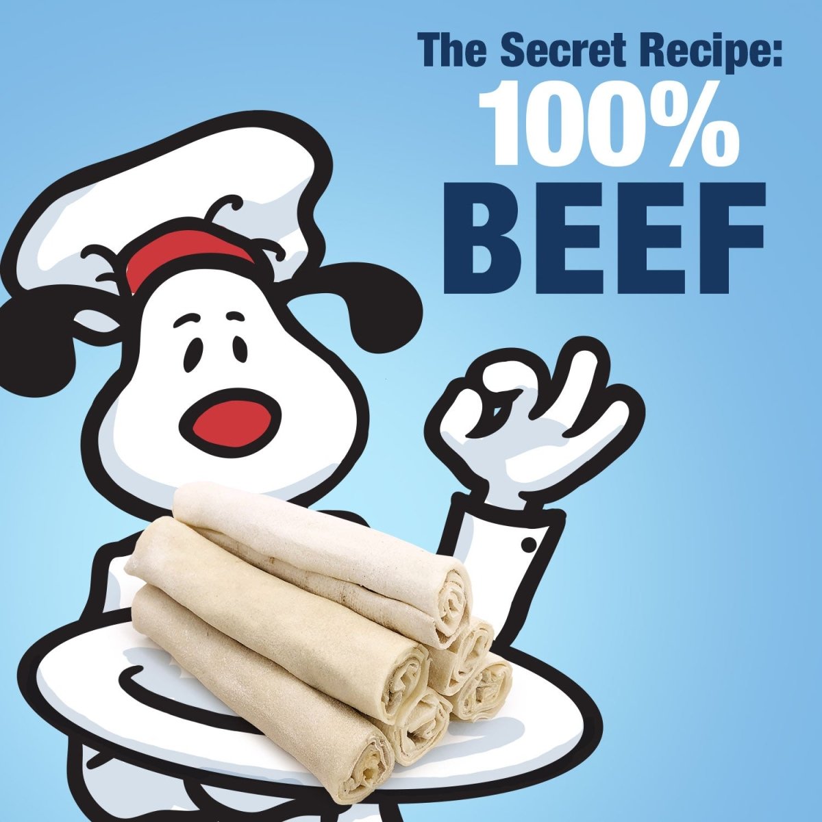 ValueBull USA Retriever Rolls, Premium Rawhide, Thick 10 Inch, 100 Count BULK PACK - ValuePetSupplies