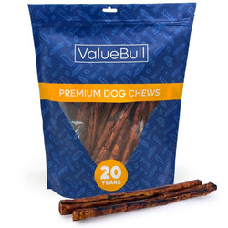 ValueBull USA Retriever Rolls for Small Dogs, Premium Rawhide, Thin 10 Inch, Natural Beef Flavor, 25 Count - ValuePetSupplies