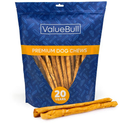 ValueBull USA Retriever Rolls for Small Dogs, Premium Rawhide, Thin 10 Inch, Chicken Infused, 25 Count - ValuePetSupplies