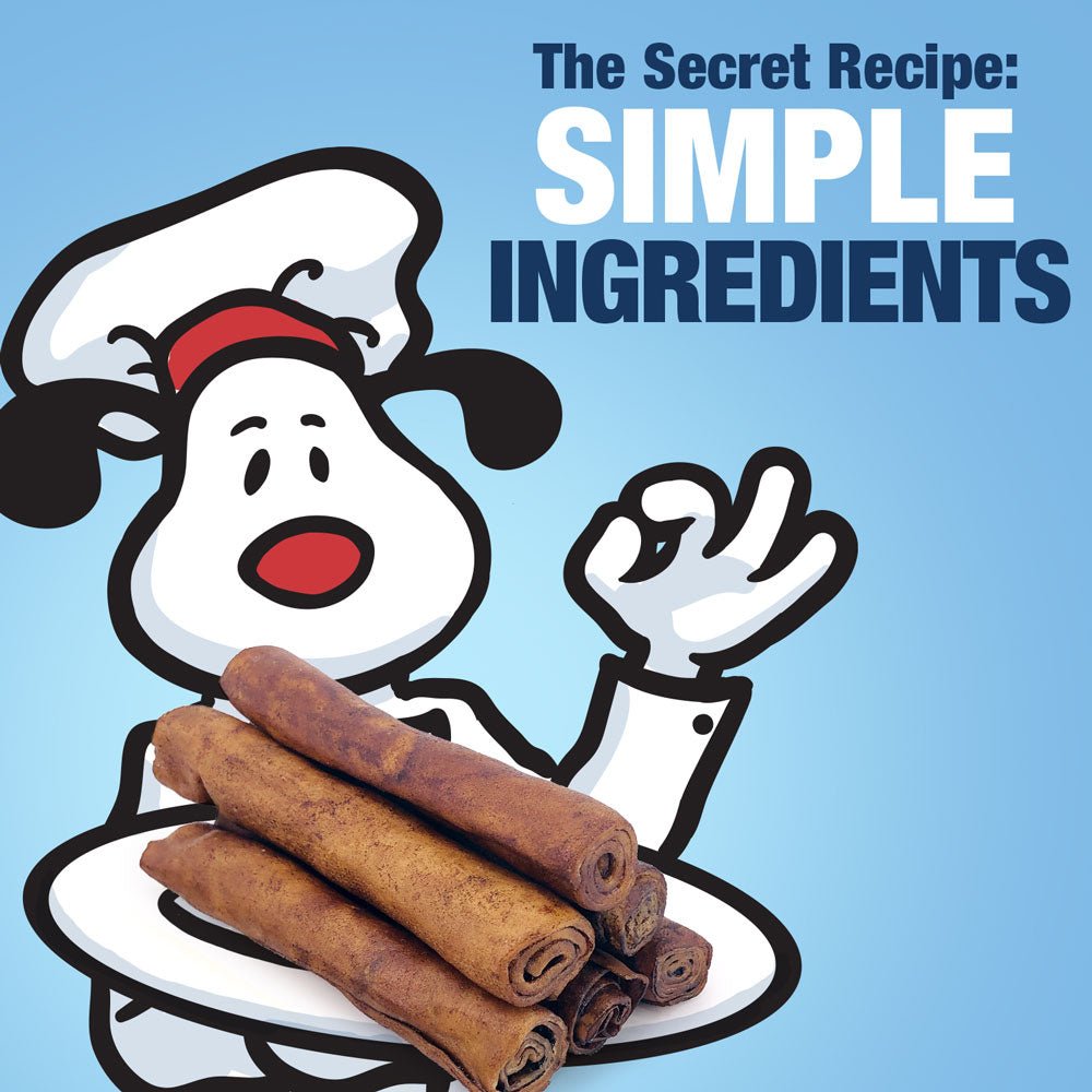 ValueBull USA Retriever Rolls for Small Dogs, Premium Rawhide, Thin 10 Inch, 100 Count BULK PACK - ValuePetSupplies