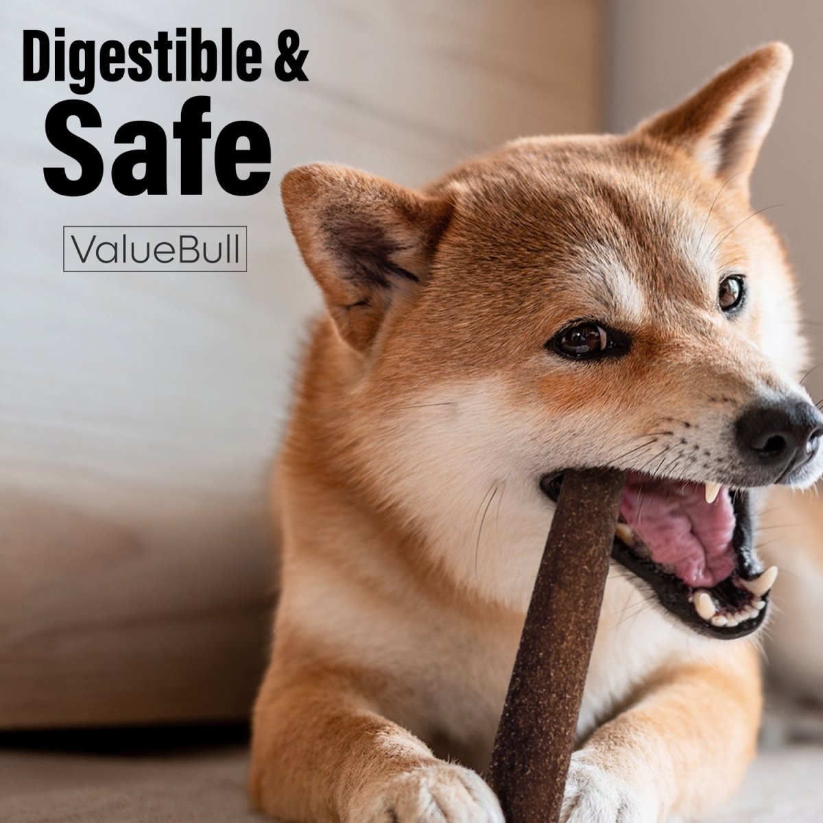 ValueBull Collagen Sticks For Dogs, Bully Sticks & Rawhide Alternative, Thick 12 Inch, 200 Count BULK PACK - ValuePetSupplies