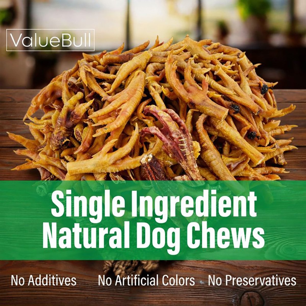 ValueBull Chicken Feet for Dogs, Large, 50 Count - ValuePetSupplies