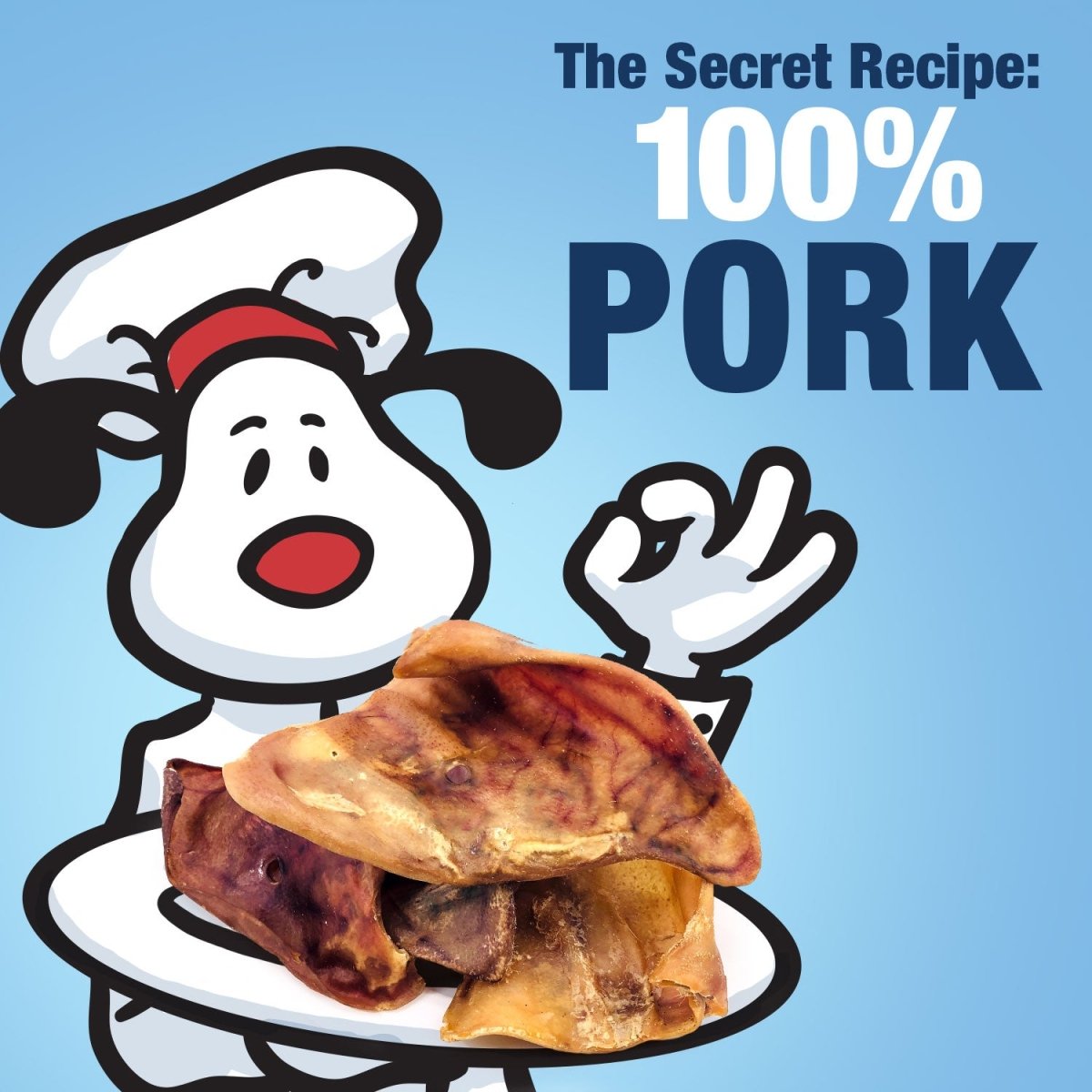 ValueBull Whole Pig Ears for Dogs, 100% Pork Chews, 200 Count BULK PACK - ValuePetSupplies