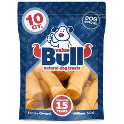 ValueBull USA Pig Skin Twists, Small, Smoked, 10 Count - ValuePetSupplies