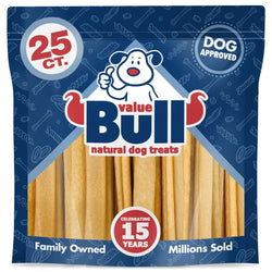 ValueBull USA Pig Skin Retriever Rolls, 6 Inch, Smoked, 25 Count - ValuePetSupplies
