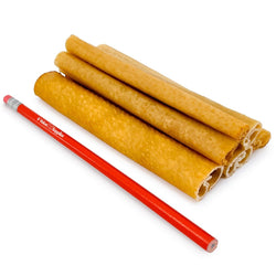 ValueBull USA Pig Skin Retriever Rolls, 6 Inch, Smoked, 50 Count Bulk Pack - 50