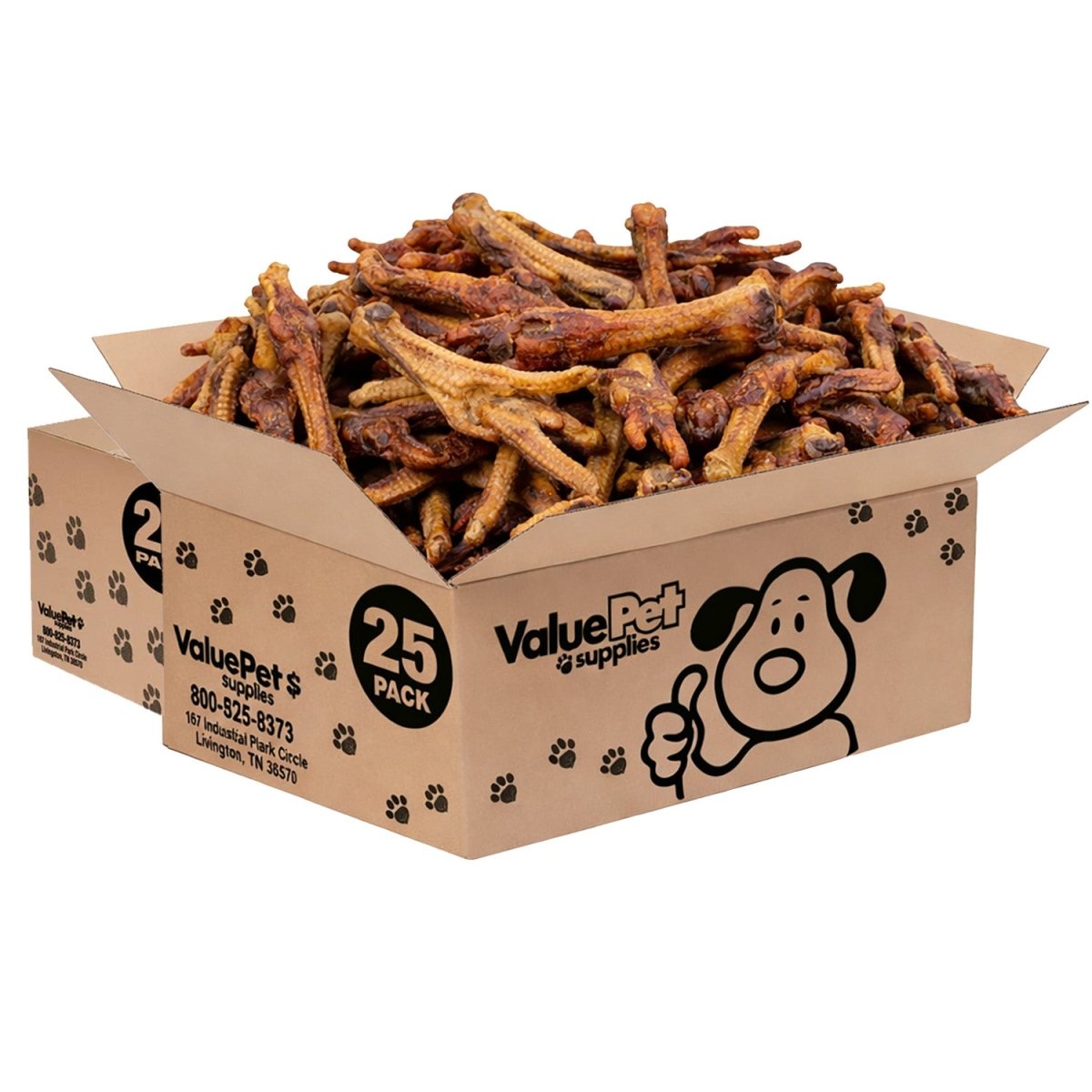 ValueBull Turkey Feet for Dogs, 50 Count Bulk Pack - Turkey - 50 Feet