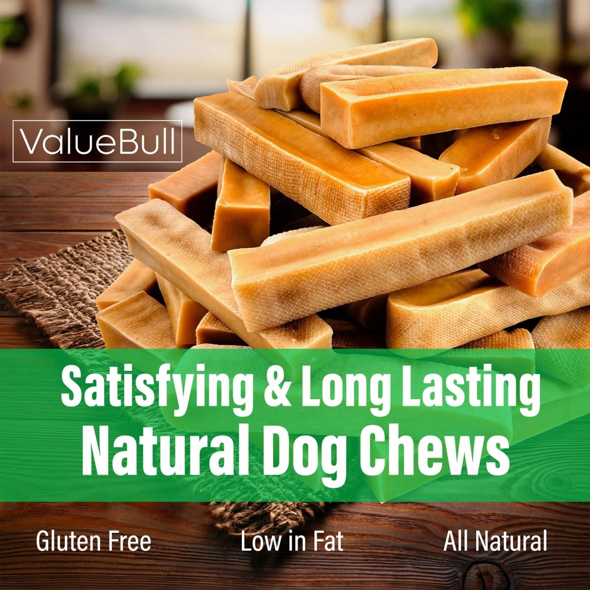 ValueBull Himalayan Yak Cheese Dog Chews, Medium, 25 ct Bulk Pack - Medium - 25 Bars