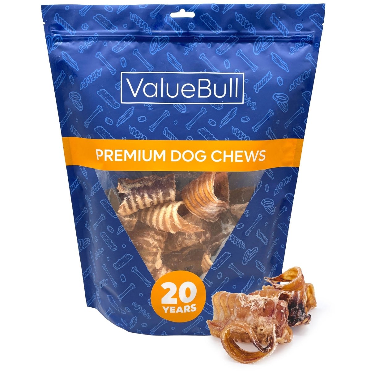 ValueBull Beef Trachea Bites, Premium, 1 Pound - ValuePetSupplies