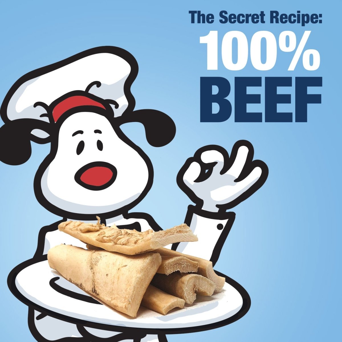 ValueBull Beef Cheek Slices, Long Lasting Dog Chews, Thick 9-10 Inch, 10 Count - 10 Count