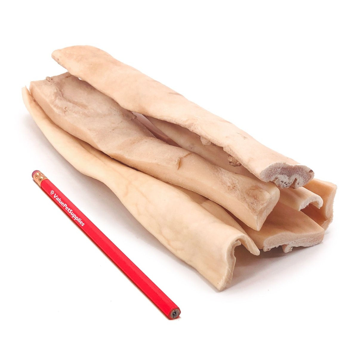 ValueBull Beef Cheek Slices, Long Lasting Dog Chews, Thick 9 - 10 Inch, 80 Count BULK PACK - ValuePetSupplies