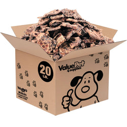 ValueBull Lamb Lung Wafers for Dogs, Premium 20 lb BULK PACK - ValuePetSupplies