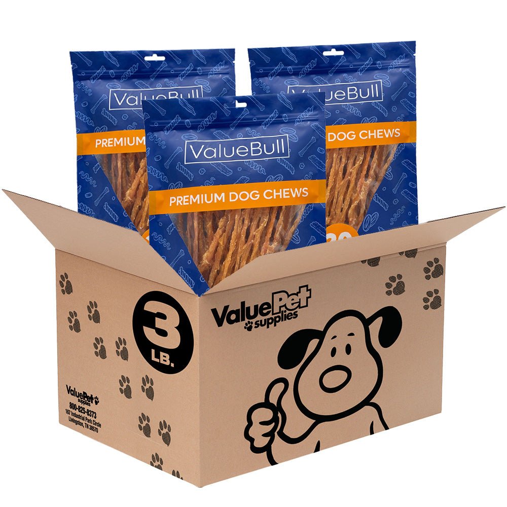 ValueBull USA Turkey Tendons Dog Treats, 3 Pounds - ValuePetSupplies