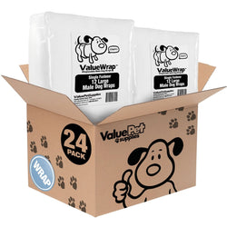 ValueWrap Male Wraps, Disposable Dog Diapers, 1 - Tab Large, 24 Count - ValuePetSupplies