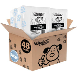 ValueWrap Male Wraps, Disposable Dog Diapers, Carbon, 1 - Tab Large, 48 Count - ValuePetSupplies