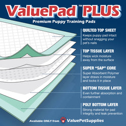 ValuePad Plus Puppy Pads, Small 17x24 Inch, 200 Count