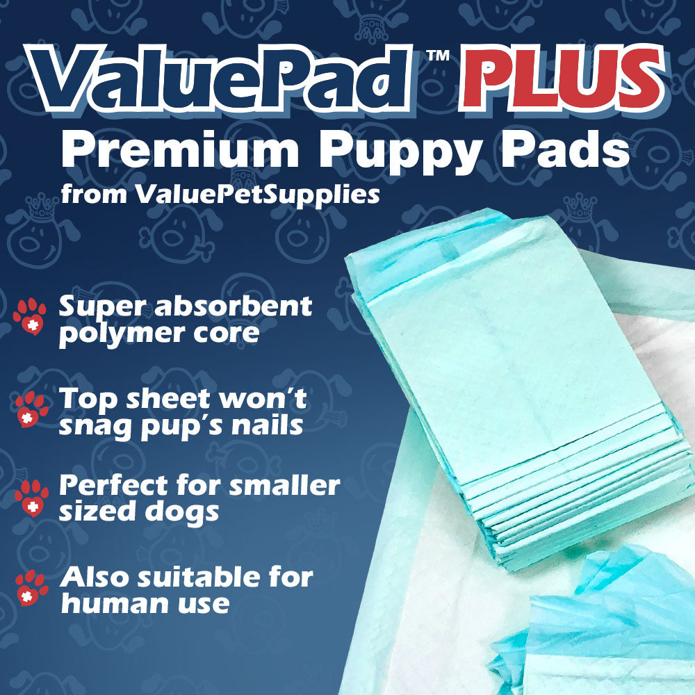ValuePad Plus Puppy Pads, Small 17x24 Inch, 1,200 Count WHOLESALE PACK