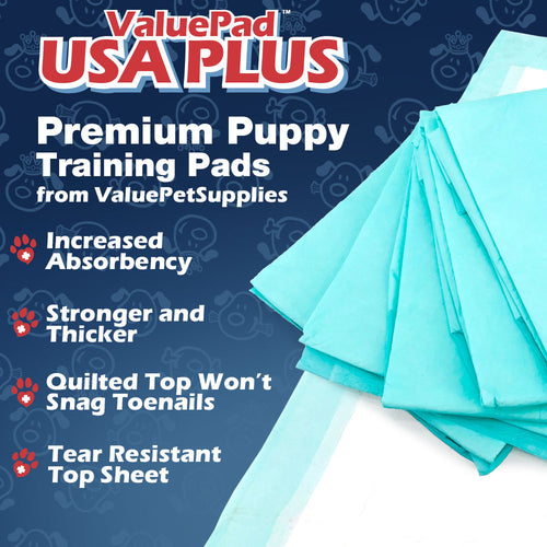 ValuePad USA Plus Puppy Pads, Extra Large 28x36 Inch, 400 Count WHOLESALE PACK