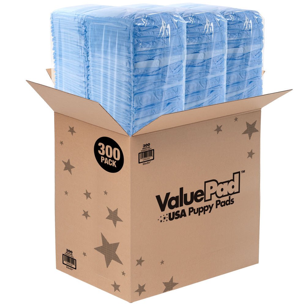 ValuePad USA Puppy Pads, Medium 22x23 Inch, 300 Count - ValuePetSupplies