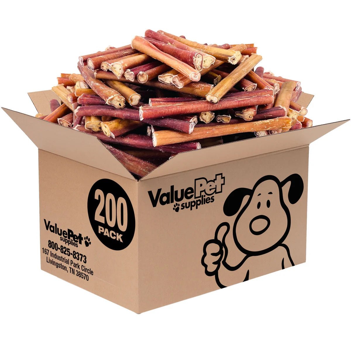 Bulk Thick Bully Sticks for Dogs - ValuePetSupplies