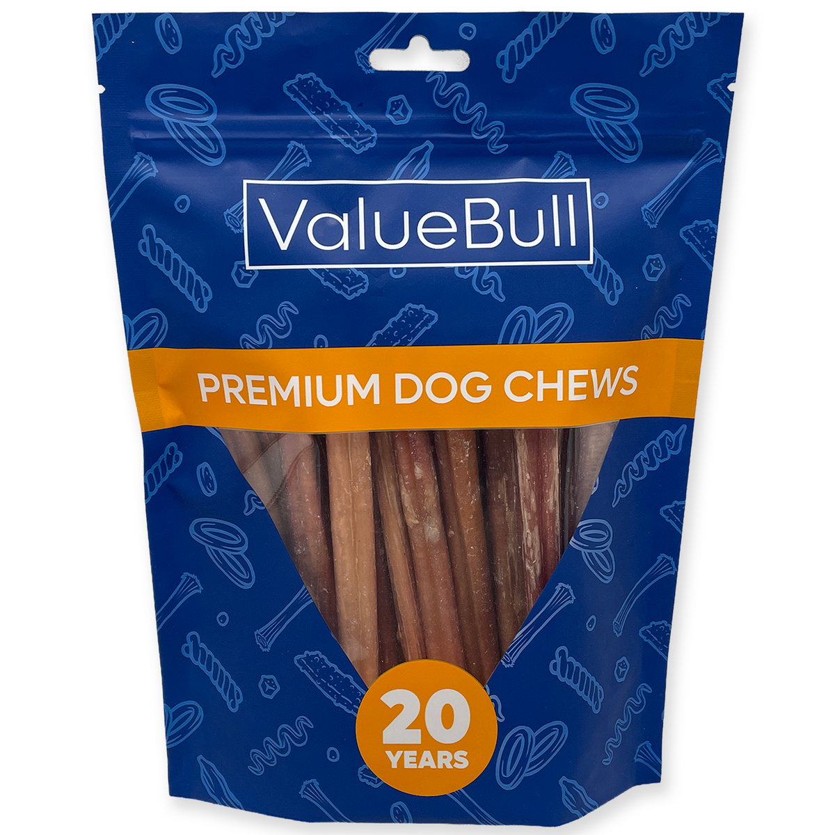 ValueBull Odor Free Bully Sticks for Small Dogs, Thin 6 Inch, 25 Count