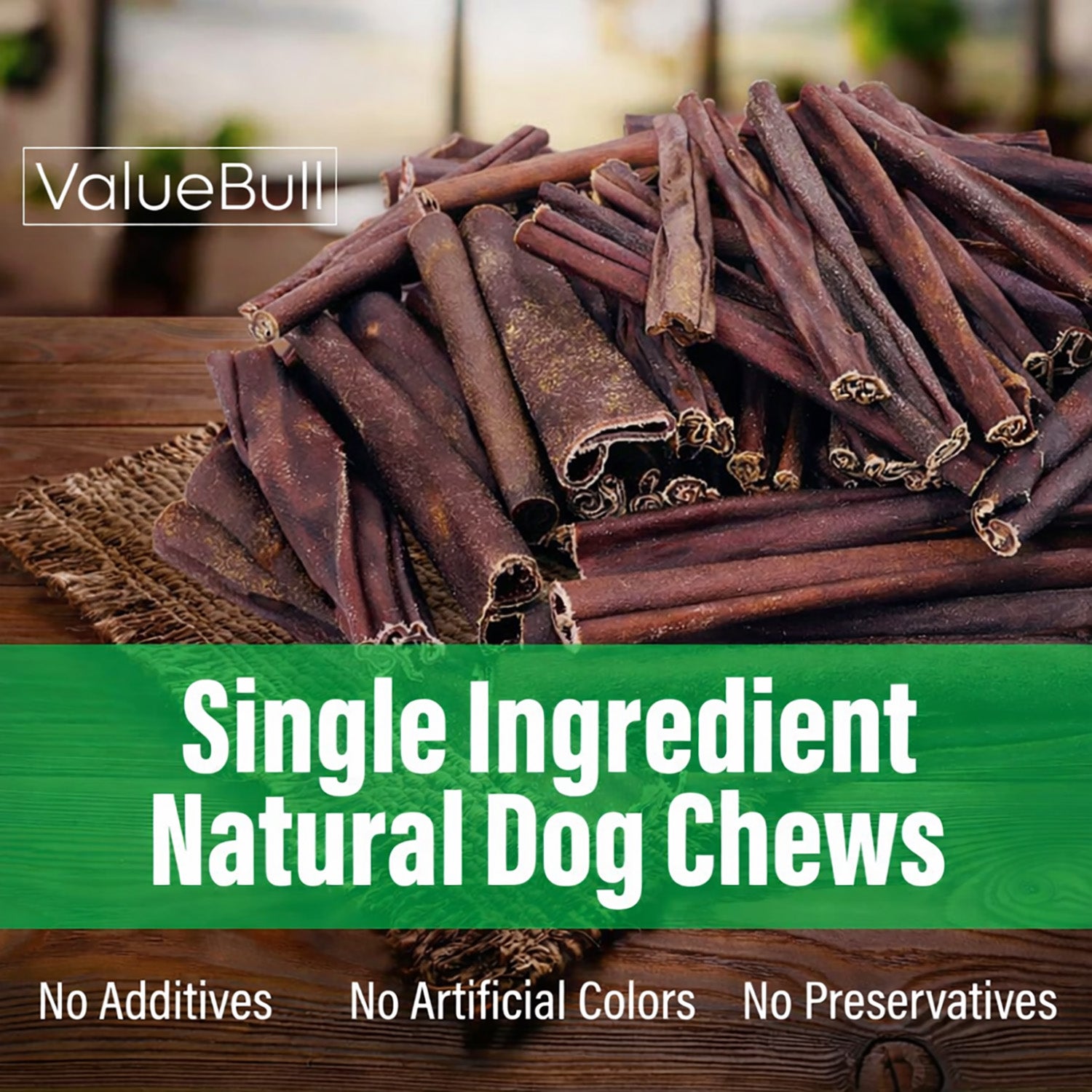 ValueBull Collagen Sticks for Dogs, Varied Shape & Size Chews, Natural Long-Lasting Dog Treats, 1 Pound