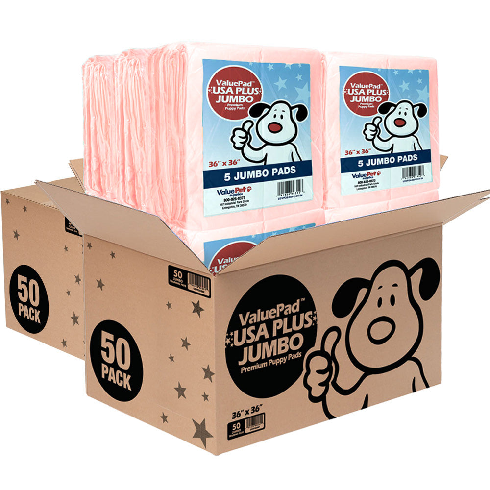 ValuePad USA Plus Puppy Pads, Jumbo 36x36 Inch, 100 Count Bulk Pack - 100 Count,Jumbo