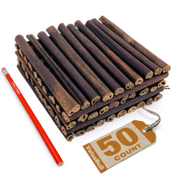 ValueBull Collagen Sticks for Small Dogs, 6 Inch Thin Chews, Natural Dog Treats, 50 Count - Thin - 50 Sticks