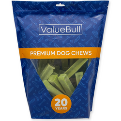 ValueBull Himalayan Yak Cheese Dog Chews, Mint, Large, 25 Count
