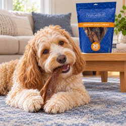 ValueBull Hairy Goat Ears for Dogs, 25 Count