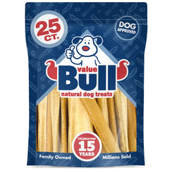 ValueBull USA Pig Skin Retriever Rolls, 4 Inch, Smoked, 25 Count - 4" Rolls - 25 Sticks