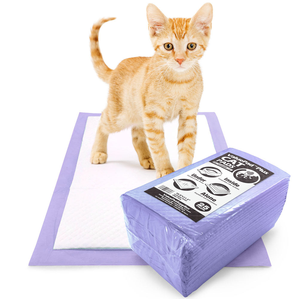 ValuePad Plus Cat Litter Pads, 16.9x11.4 Inch, Lavender Scent, 25 Count - Breeze Compatible Refills - 25 Count,Lavender