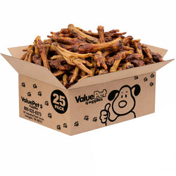 ValueBull Turkey Feet for Dogs, 25 Count Bulk Pack