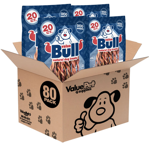 ValueBull Pizzle Twists, Premium Lamb, 80 Count