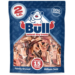 ValueBull Bully Stick Bits, Natural Dog Chews, 2 Pounds