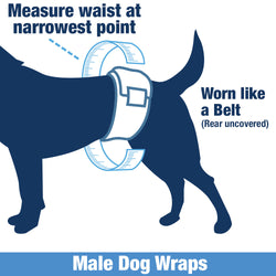 NEW- ValueWrap Male Wraps, Disposable Dog Diapers, 1-Tab Small, Lavender, 288 Count BULK PACK