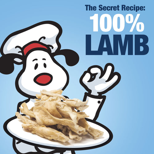ValueBull Cheek Slices, Premium Lamb Dog Chews, Varied Shapes, 1 Pound