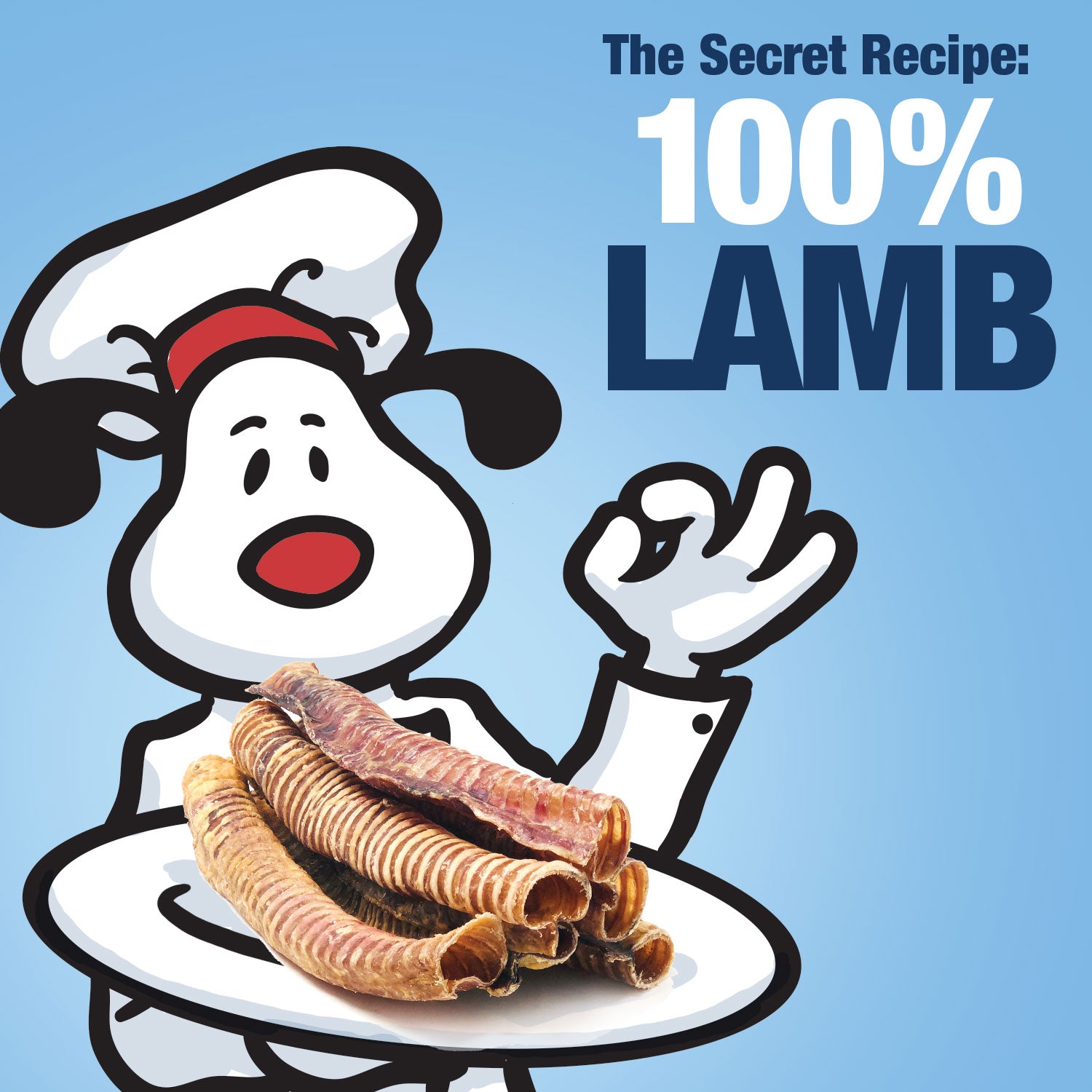 ValueBull Lamb Trachea, Premium 4-9 Inch, 40 Count, Natural Dog Treats