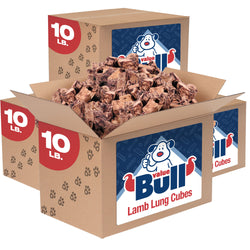 ValueBull Lamb Lung Cubes, Premium 40 Pounds WHOLESALE PACK