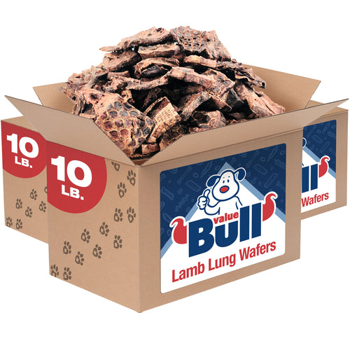 ValueBull Lamb Lung Wafers for Dogs, Premium 30 lb
